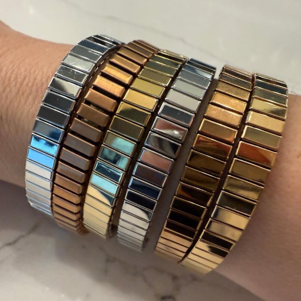 Metallic Stretch Bracelet (Set of 6)